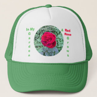 Red Rose Grows in My Garden Hat