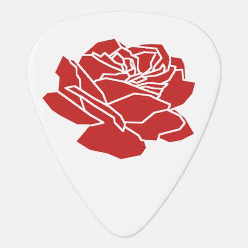red rose guitar pick