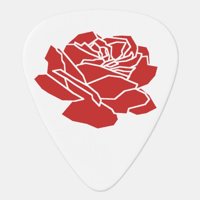red rose guitar pick (Front)