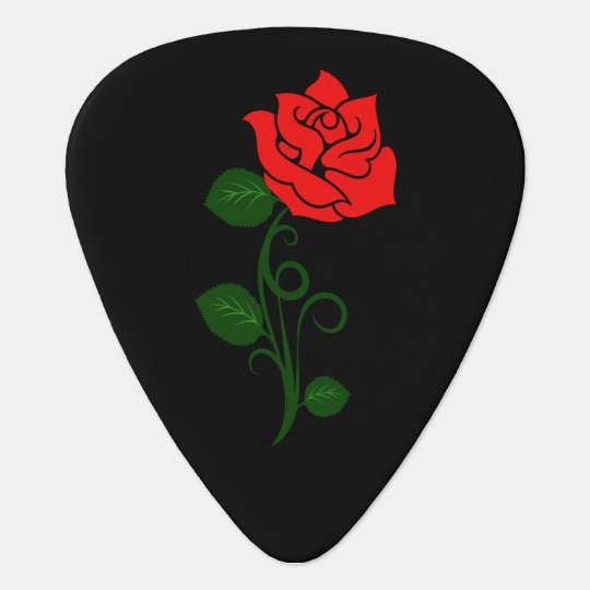 Red Rose Guitar Pick Zazzle Com