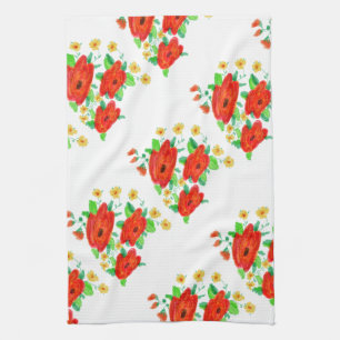 Red Rose Hand Towel