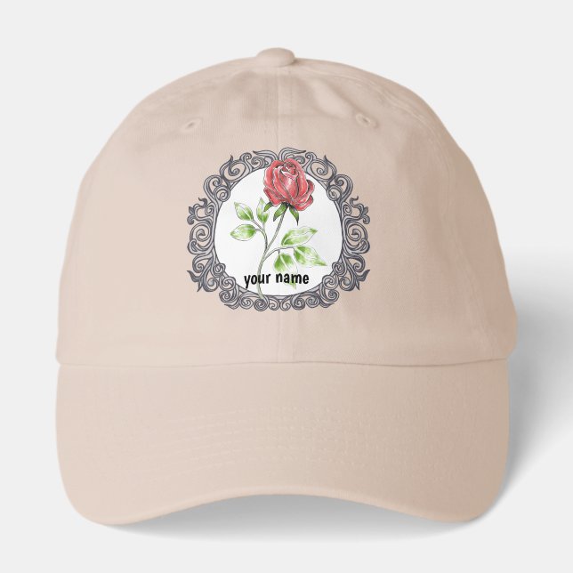 Red rose  hat (Front)