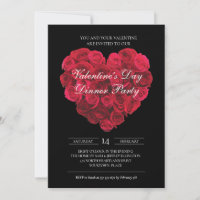 Red Rose Heart Engagement Party Valentines Day