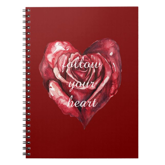 Red Rose Heart Notebook (Front)