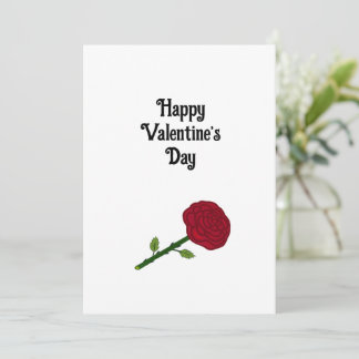 Red rose holiday card