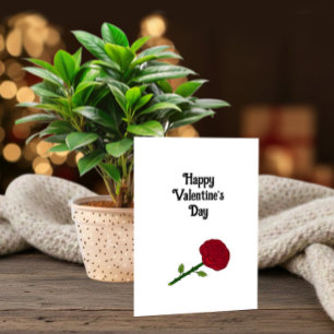 Red rose holiday card