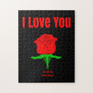 Red Rose I Love You Puzzle