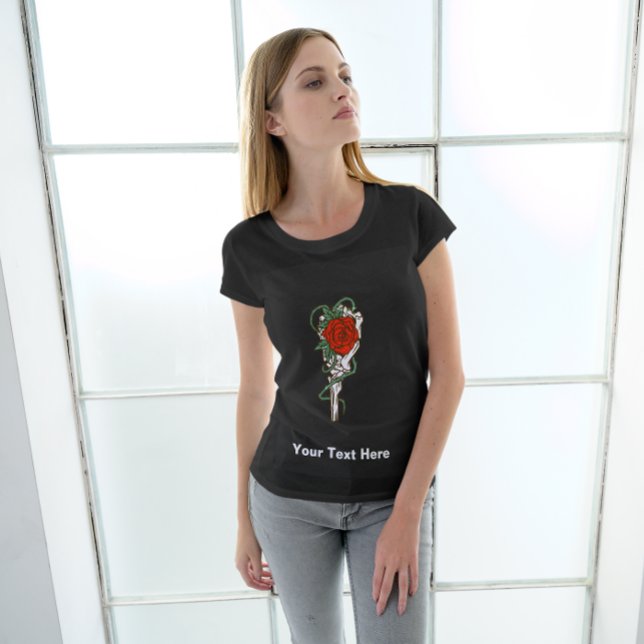 Red Rose in Skeleton Hand T-Shirt (Creator Uploaded)