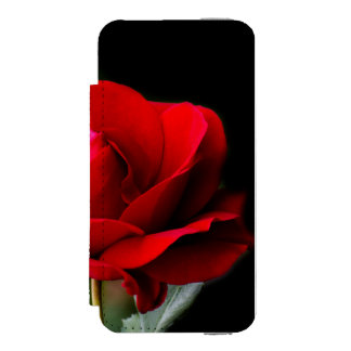 Red rose wallet case for iPhone SE/5/5s