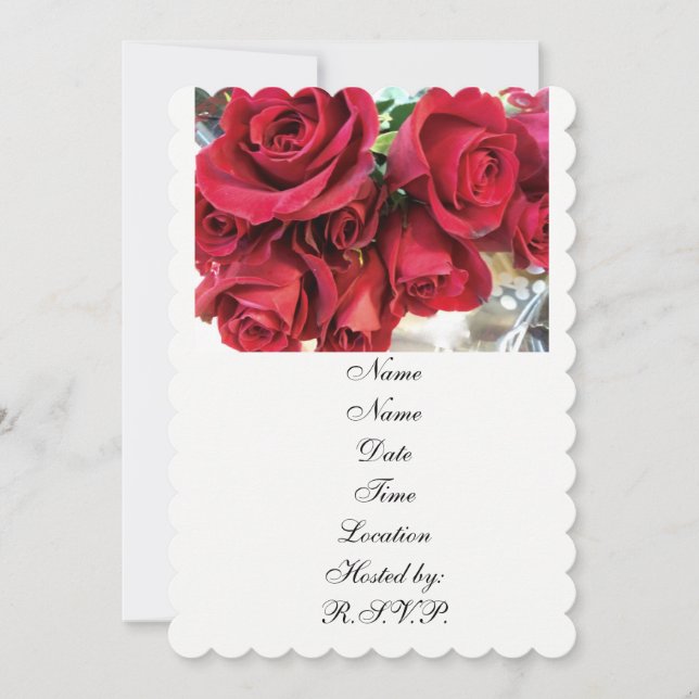 Red rose invitations (Front)