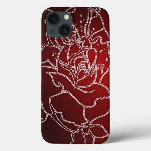 Red Rose iphone 13 case