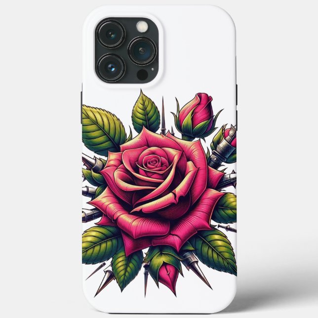 Red Rose iPhone 13 Pro Max Case (Back)