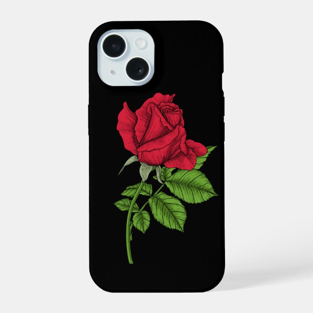 Red rose iphone case (Back)