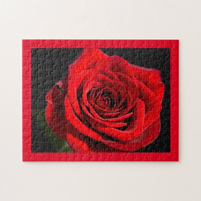 Red rose jigsaw puzzle (Horizontal)