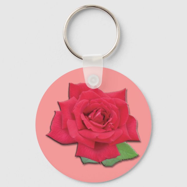 Red Rose Keychain (Front)