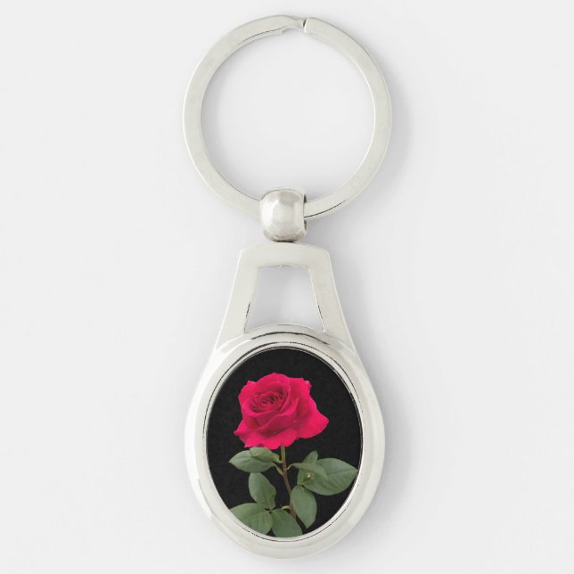 Red rose keychain (Front)