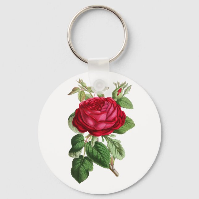 Red rose keychain (Front)