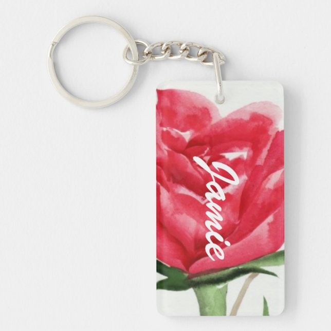Red Rose Keychain (Front)