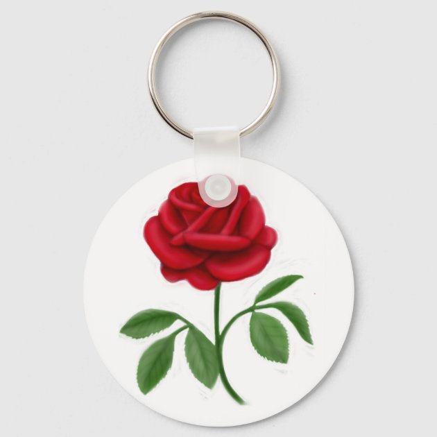 Red hot sale rose keychain