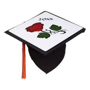 Red Rose Kiss kash002 Graduation Cap Topper