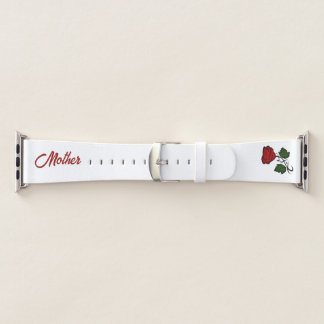 Red Rose Kiss Personalized w Name Apple Watch Band