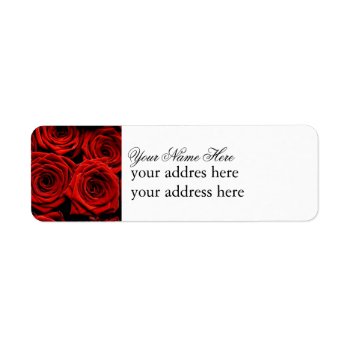 Red Rose Label by party_depot at Zazzle