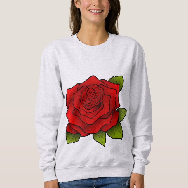 RED ROSE Ladies T-Shirts (Front)