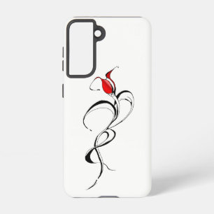 Red Rose Lady Tribal Tattoo Design Samsung Galaxy S21 Case