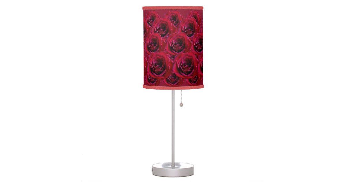 Red Rose Lamp Romantic Roses Flower Floor Lamp | Zazzle