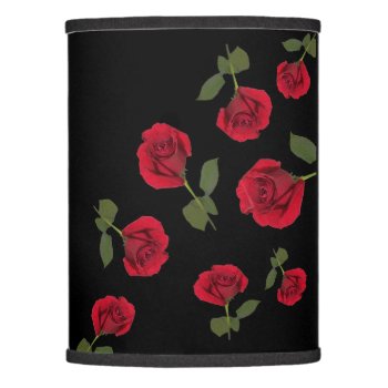 Red Rose Lampshade by Jagged_designs at Zazzle
