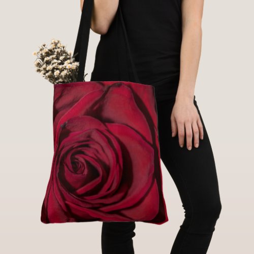 Red Rose Large Tote Bag