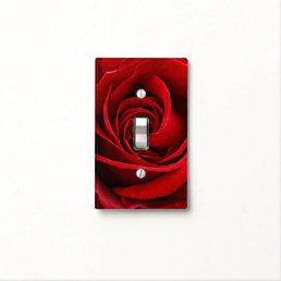 Red Rose Light Switch Cover