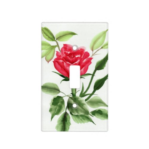 Red Rose Light Switch Cover