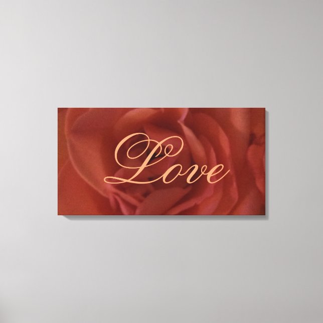 Red Rose Love Canvas Print (Front)