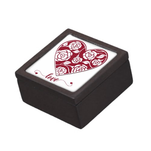 Red Rose Love Heart Gift Box