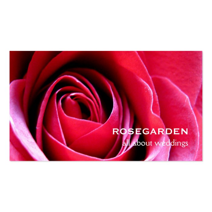 Red Rose Love Petals Business Card