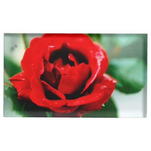 Red Rose Love  Place Card Holder