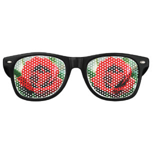 Red Rose Love Retro Sunglasses