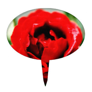 Red Rose Love Wedding Cake Topper