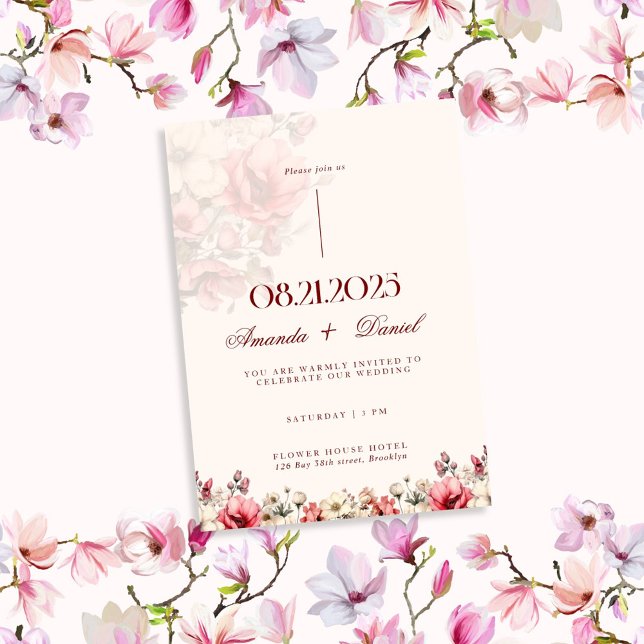 Red Rose Luxury Aesthetic Wedding Invitation (Creator Uploaded)