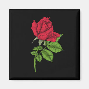 Red rose magnet