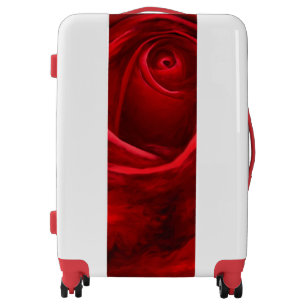 Red Rose Medium Sized Luggage Suitcase
