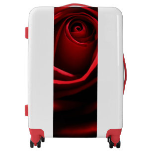 Red Rose Medium Sized Luggage Suitcase