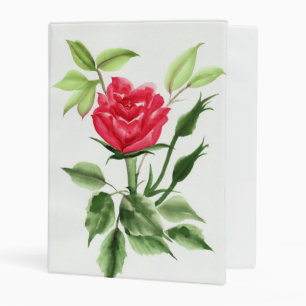 Red Rose Mini Binder