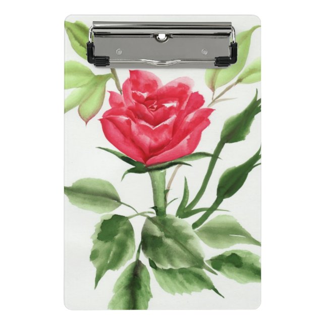 Red Rose Mini Clipboard (Front)