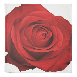 Red Rose Modern Rustic Glam Elegant Shabby Chic Duvet Cover