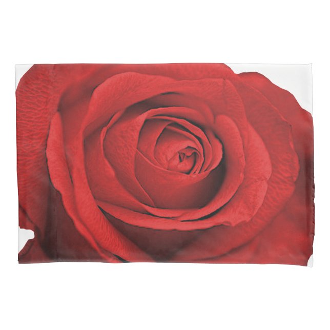Red Rose Modern Rustic Glam Elegant Shabby Chic Pillow Case (Front)