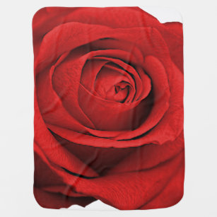 Red Rose Modern Rustic Glam Elegant Shabby Chic Receiving Blanket