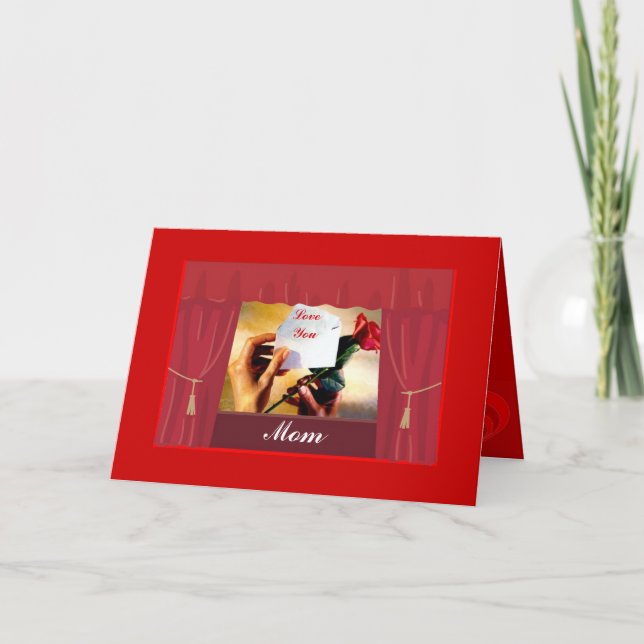 Red Rose Mother's Day CArd Card (Front)