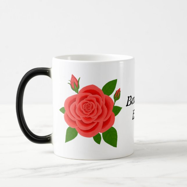 Red Rose Mother's Day Morping Mug (Left)